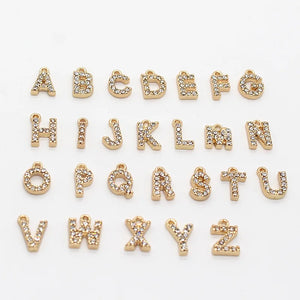 50pc Alphabet Letter Tag Charms Initial Jewelry Beads For Necklace DIY