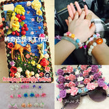 50pc 13mm Resin Rose Flowers Beads Diy Jewelry Making