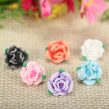 50pc 13mm Resin Rose Flowers Beads Diy Jewelry Making
