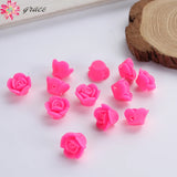 50pc 13mm Polymer Clay 3d Rose Flower Beads for DIY Bracelet Necklace