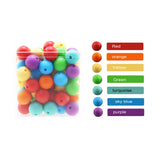 50pc Silicone Loose Baby Bead 12mm Chewable Teething Pacifier Chain Bracelet BPA