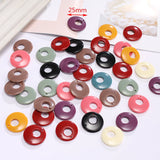 50pc 25mm Acetate Acrylic Flat Round Pendant Charms for DIY Earrings
