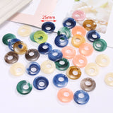 50pc 25mm Acetate Acrylic Flat Round Pendant Charms for DIY Earrings