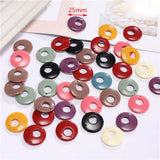 50pc 25mm Acetate Acrylic Flat Round Pendant Charms for DIY Earrings