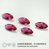 50pcs Marquise Shape Loose Glass Stone Red Green 1.5x3~8x16mm