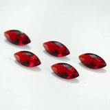 50pcs Marquise Shape Loose Glass Stone Red Green 1.5x3~8x16mm