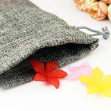 50pcs 10*14cm Gray Jute Bag Small Gift Bag Incense Storage Linen Bag