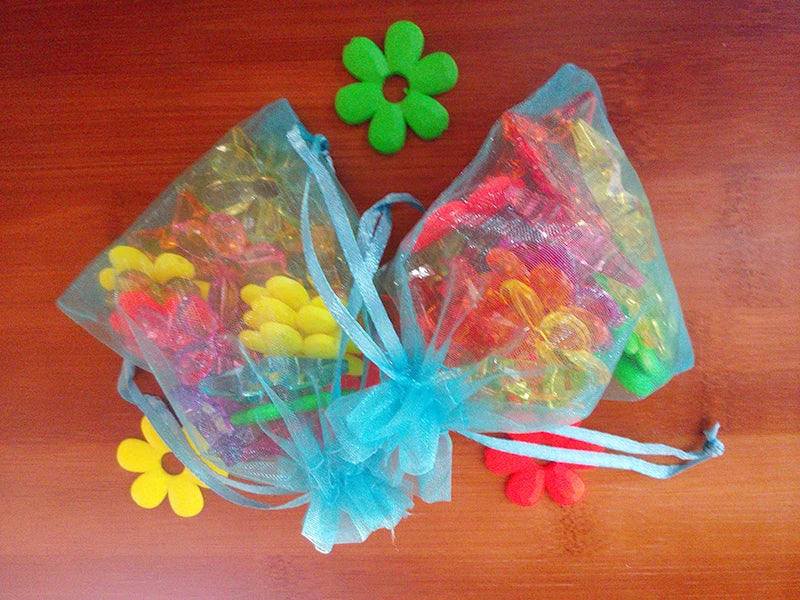 50pcs 10*15cm Lake Organza Gift Bag Jewelry Packaging Drawstring Pouch