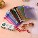 50pcs 10X15cm Organza Bags Jewelry Packaging Wedding Party Drawable Gift Pouches