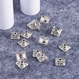 50pcs 10mm Metal Square Bead Caps Jewelry Making DIY Charms Necklace Bracelet