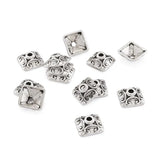 50pcs 10mm Metal Square Bead Caps Jewelry Making DIY Charms Necklace Bracelet