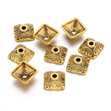 50pcs 10mm Metal Square Bead Caps Jewelry Making DIY Charms Necklace Bracelet