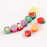 50pcs 10mm Mix Clay Beads Heart Star Fruit, DIY Jewelry Making Kid Gift