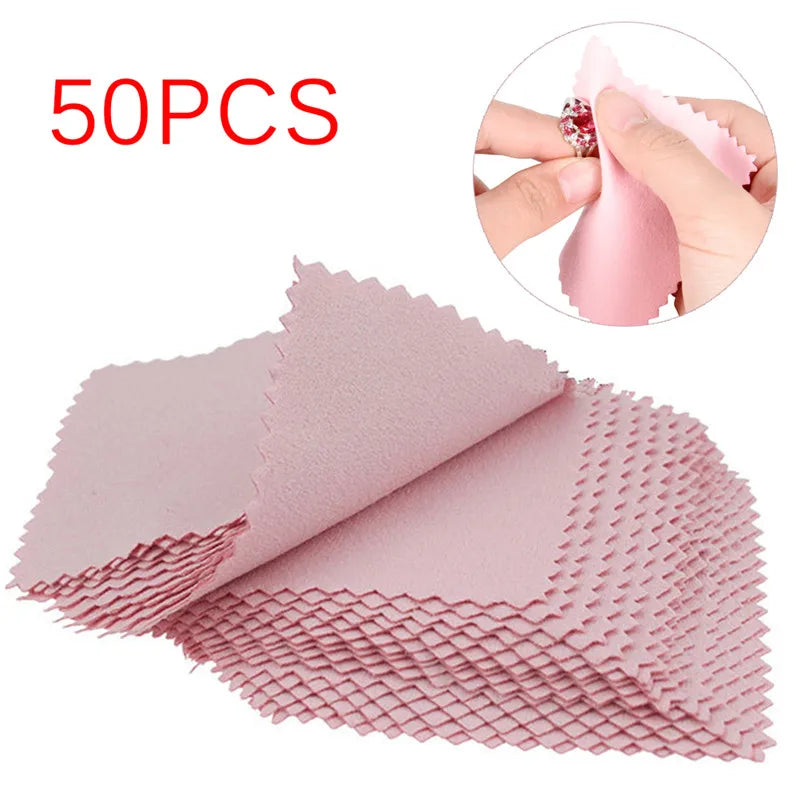 50pcs/10pcs/Pack Polish Cleaning Polishing Cloth for Jewelry