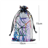 50pcs 10x15cm Organza Halloween Gift Bag With Drawstring Christmas Gift Bag