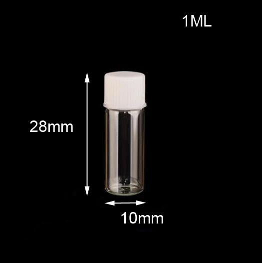 50pcs 10x28mm Mini Clear Glass Bottles With plastic DIY Vials Pendants