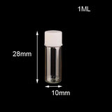 50pcs 10x28mm Mini Clear Glass Bottles With plastic DIY Vials Pendants