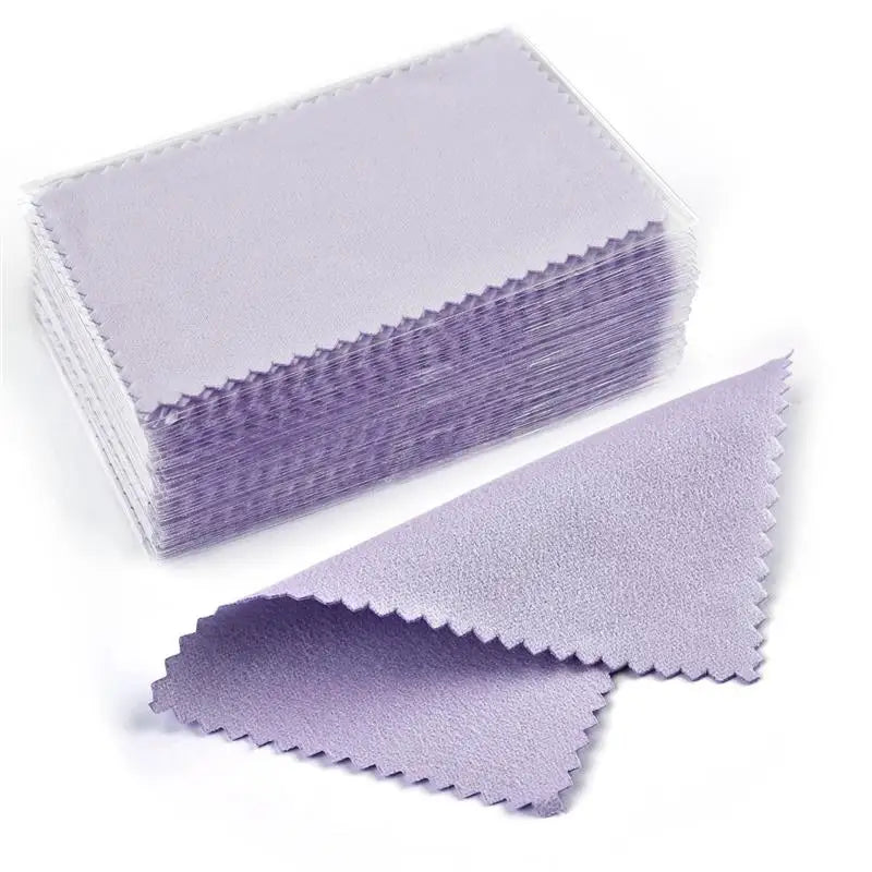 50pcs Silver Polishing Cloth Anti Tarnish Reusable Keep Jewelry Shining