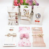 50pcs 11.5x6.6cm Paper Love Hairpin Jewelry Packaging Single Clip Card