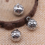 50pcs 3D Soccer Ball Charms for Jewelry Making - Football/Soccer Charms