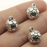 50pcs 3D Soccer Ball Charms for Jewelry Making - Football/Soccer Charms