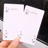 50pcs Hairclips Display Paper Cards Heart Tag for Hairpin Jewelry Packaging