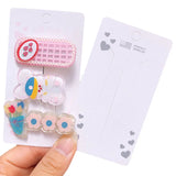 50pcs Hairclips Display Paper Cards Heart Tag for Hairpin Jewelry Packaging