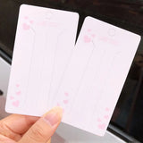 50pcs Hairclips Display Paper Cards Heart Tag for Hairpin Jewelry Packaging