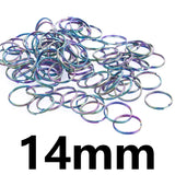 50pcs Stainless Steel Jump Rings Rainbow Charms Jewelry Making Accessory
