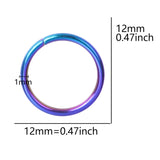 50pcs Stainless Steel Jump Rings Rainbow Charms Jewelry Making Accessory