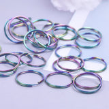 50pcs Stainless Steel Jump Rings Rainbow Charms Jewelry Making Accessory
