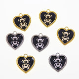 50pcs Love Bear Enamel Charms for DIY Necklaces and Bracelets