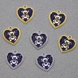 50pcs Love Bear Enamel Charms for DIY Necklaces and Bracelets