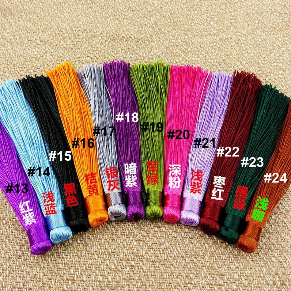 50pcs Multicolor Long Silk Tassels for Jewelry Making DIY