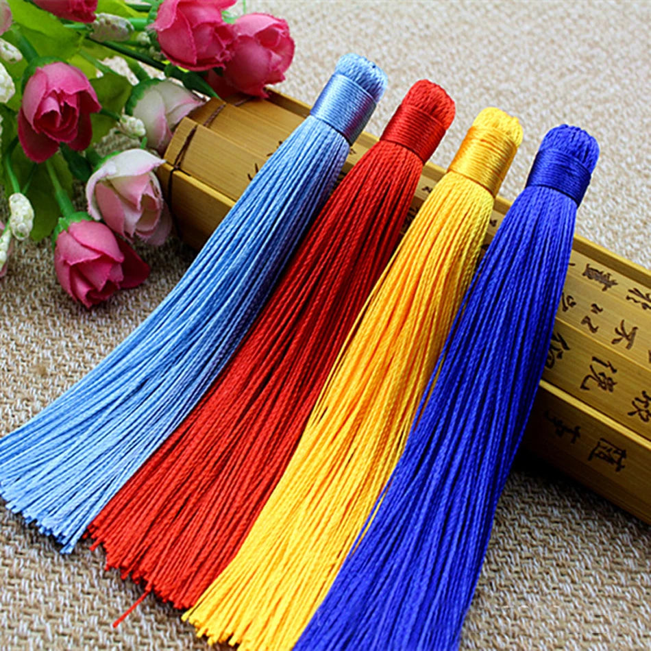 50pcs Multicolor Long Silk Tassels for Jewelry Making DIY