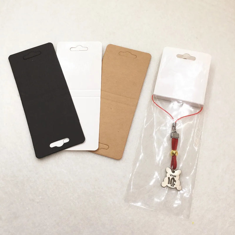 50pcs Necklace/Chain Bracelet Packing Display Cards with 50pcs Opp Bags
