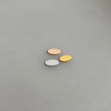 50pcs 12x5mm Mini Oval Metal Plates Engraved Stainless Steel Beads