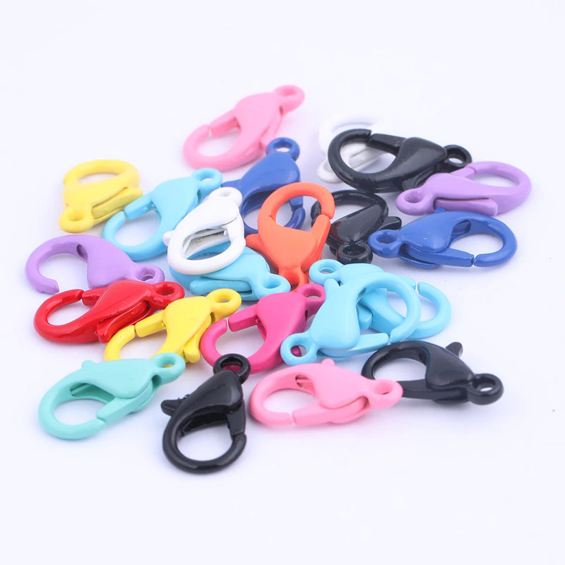 50pcs Mixed Lobster Clasp 12x6mm DIY Jewelry Making Accessories
