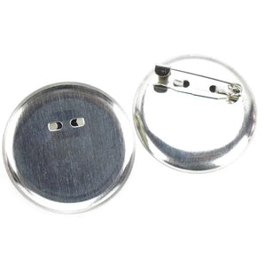 50pcs Round Disc Brooch Buckle Blanks with Pin Clip Base for DIY Jewelry Making