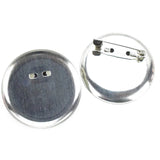 50pcs Round Disc Brooch Buckle Blanks with Pin Clip Base for DIY Jewelry Making