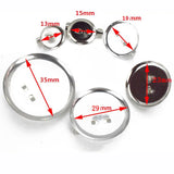 50pcs Round Disc Brooch Buckle Blanks with Pin Clip Base for DIY Jewelry Making