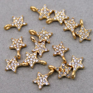 50pcs 13*9mm Star Necklace Pendant DIY Jewelry Accessories
