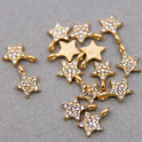 50pcs 13*9mm Star Necklace Pendant DIY Jewelry Accessories