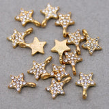 50pcs 13*9mm Star Necklace Pendant DIY Jewelry Accessories