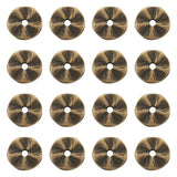 50pcs 13mm Alloy Flat Round Bead Spacer Beads for DIY Jewelry Making