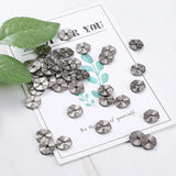 50pcs 13mm Alloy Flat Round Bead Spacer Beads for DIY Jewelry Making