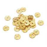 50pcs 13mm Alloy Flat Round Bead Spacer Beads for DIY Jewelry Making