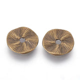 50pcs 13mm Alloy Flat Round Bead Spacer Beads for DIY Jewelry Making