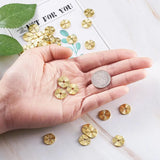 50pcs 13mm Alloy Flat Round Bead Spacer Beads for DIY Jewelry Making
