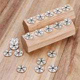 50pcs 13mm Alloy Flat Round Bead Spacer Beads for DIY Jewelry Making